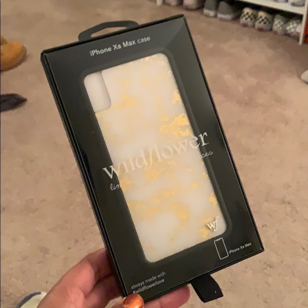 Gold Marble Wildflower iPhone XS Max Case